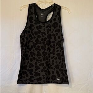 DSG Gray and Black Leopard Women's Tank Top